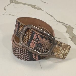 Streets Ahead belt - pink multi snake - size S